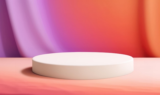 Foto los productos de fondo 3d muestran una escena de podio con una plataforma geométrica ipastel colores brillantes