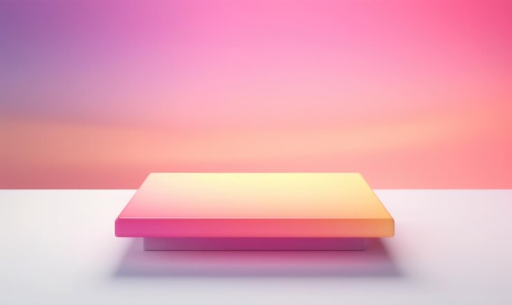 Los productos de fondo 3d muestran una escena de podio con una plataforma geométrica Ipastel colores brillantes