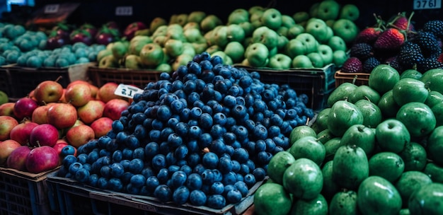 productos frescos en el mercado