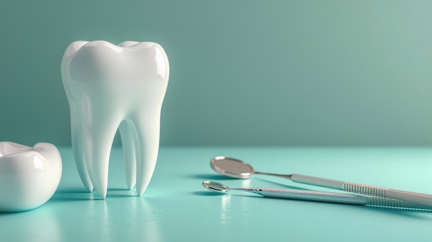 Productos de higiene dental sobre un fondo blanco