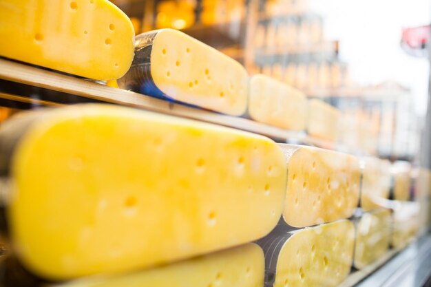 Productos lácteos holandeses de queso en los Países Bajos.