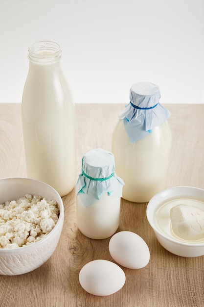 productos lácteos orgánicos deliciosos huevos