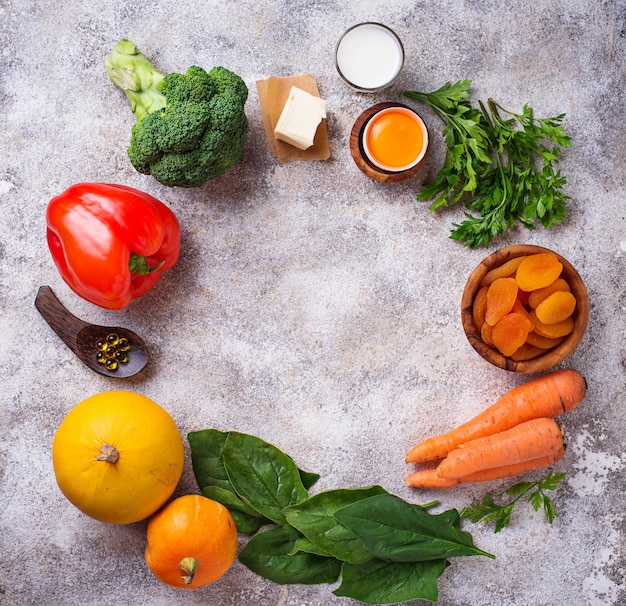 Productos saludables ricos en vitamina A