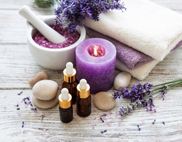 Productos de spa lavanda