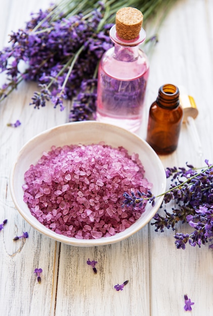 Productos de spa lavanda