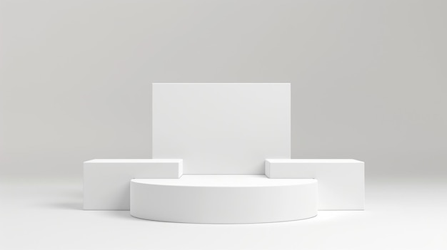 Produkt für Anzeigeplatform für Designblank Produktstand langer Korridor Hintergrund 3D-Rendering