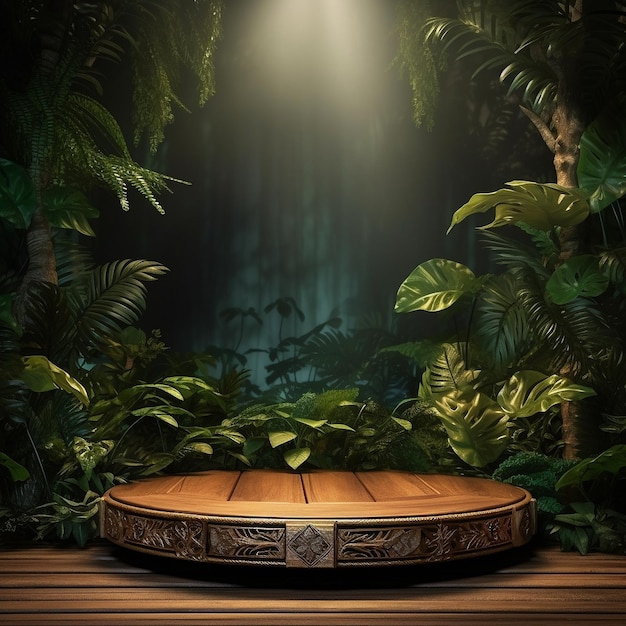 Produkt Podium Holz Dschungel-Thema