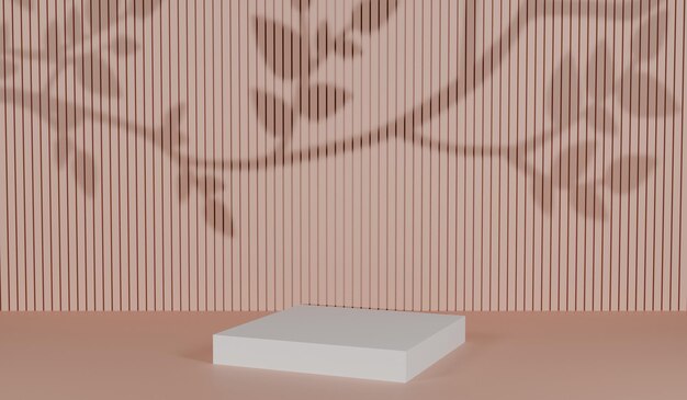 Foto produkt podium weiß podium beige hintergrund 3d-illustration