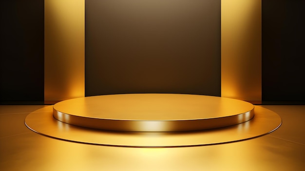 Produkte anzeigen Podium Hintergrund Luxus Gold geometrische Plattform