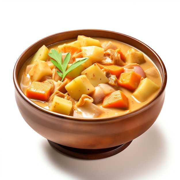 Produktfotografie von Massaman Curry, weißem Hintergrund