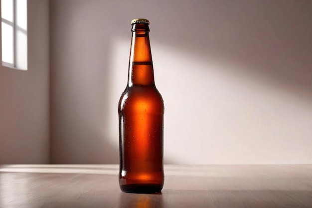 Produktverpackungs-Mockup-Foto von Bierflasche Werbe-Studio-Fotoshoot