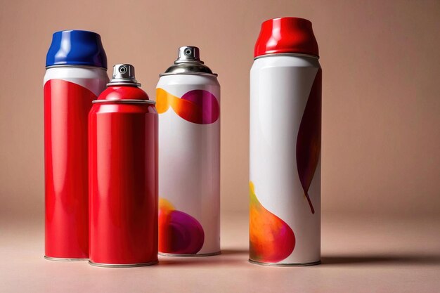 Produktverpackungs-Mockup-Foto von Spraycan-Studio-Werbe-Fotoshoot