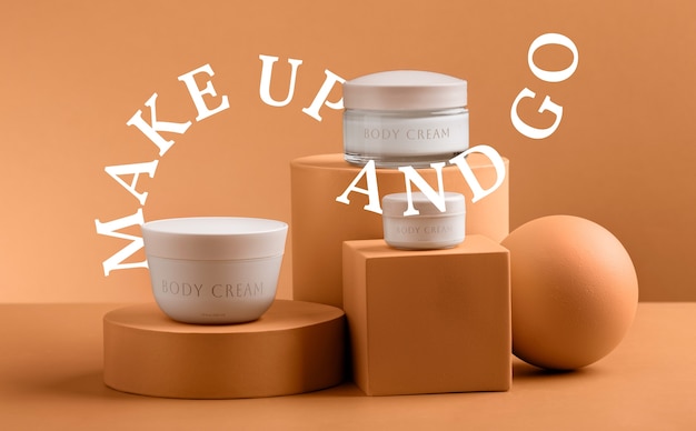 Produto cosmético com colagem de borda de adesivo