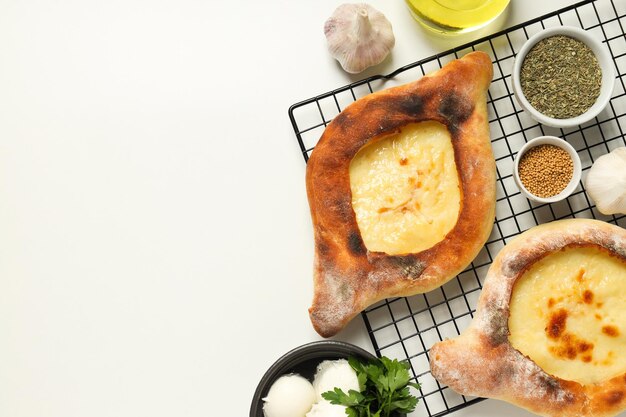 Produto nacional de farinha alimentar da culinária georgiana Khachapuri