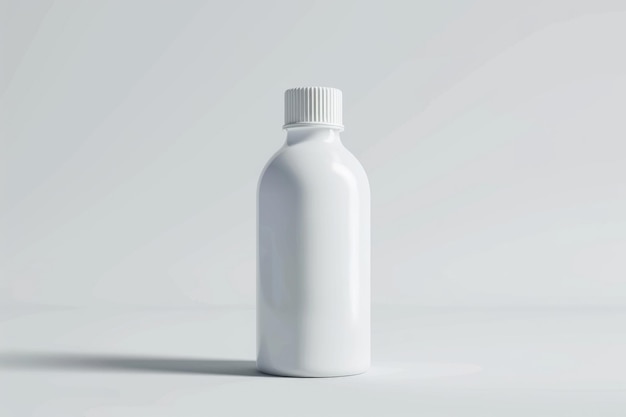 Produto vazio em recipiente de garrafa de plástico branco