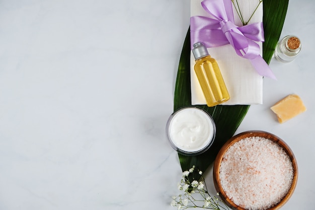 Produtos de cuidados da pele natural spa