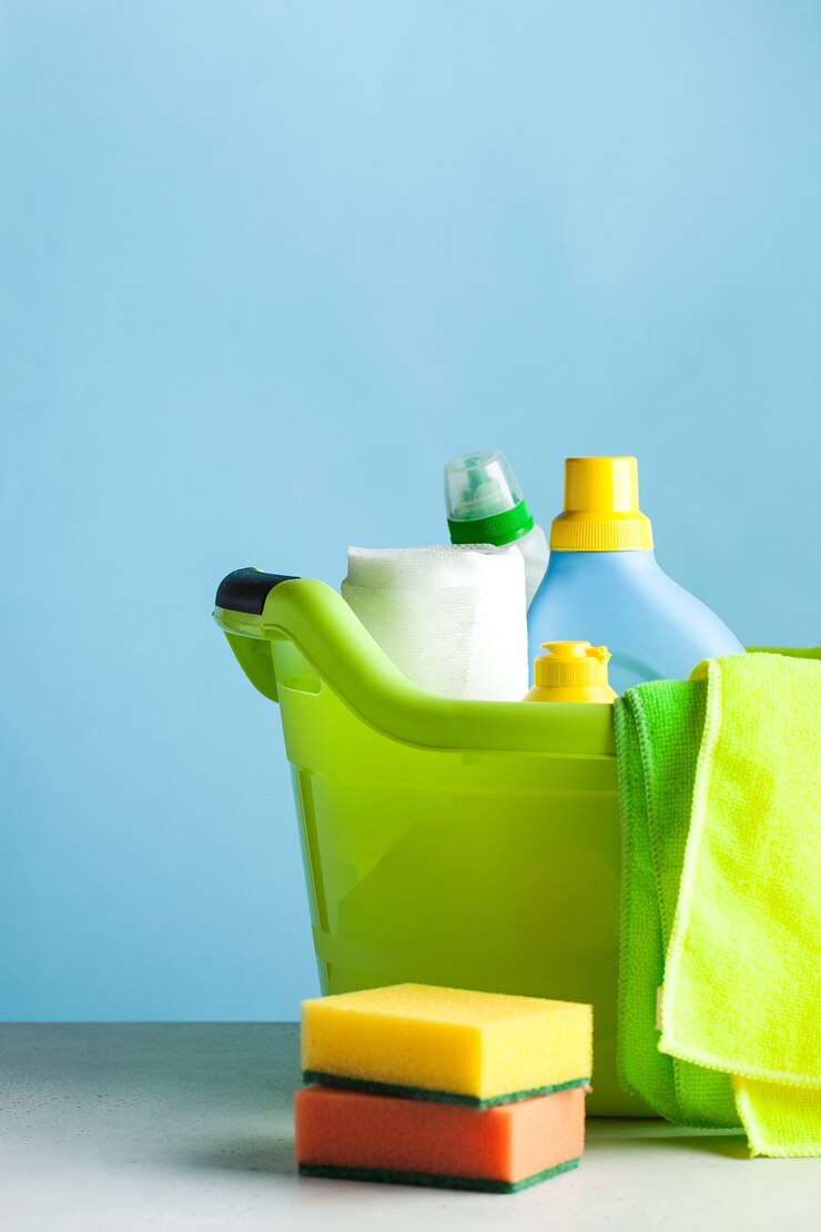 Foto produtos de limpeza para limpeza, desinfecção da casa