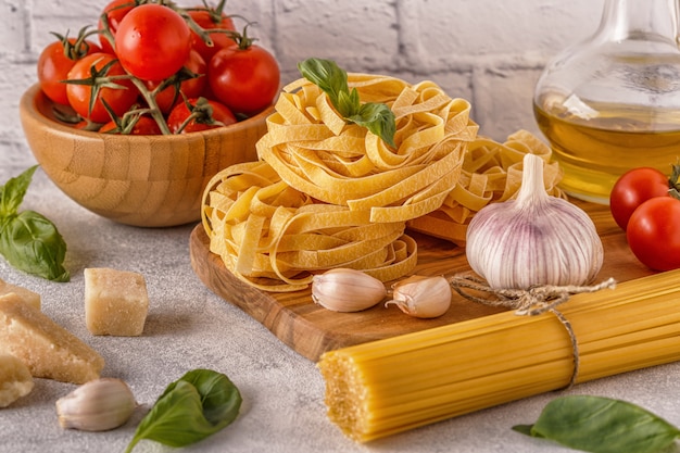 Produtos para cozinhar comida italiana