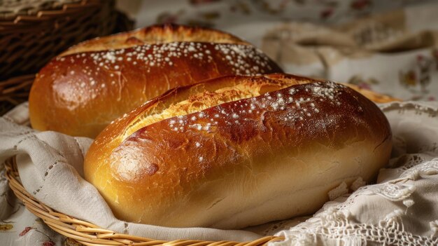 Produtos tradicionais de padaria alemães, incluindo bolos de pão e bolos