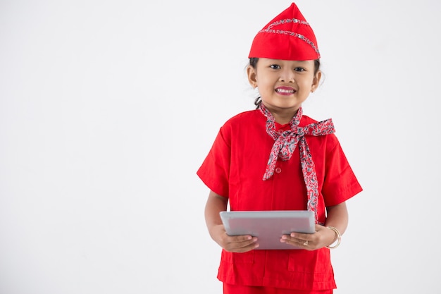 Profesión de niño pequeño para ser azafata