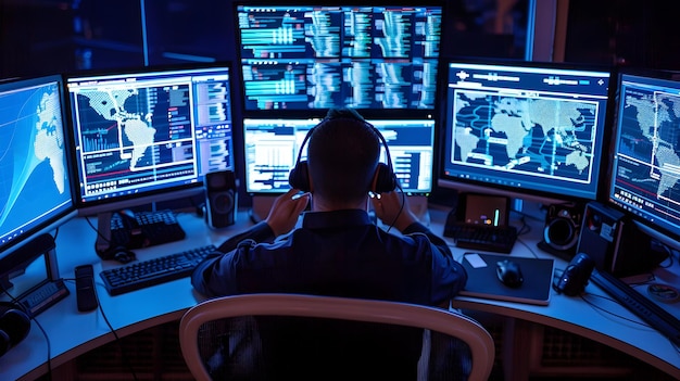 Foto profesionales de ciberseguridad que analizan y refuerzan los protocolos de seguridad de la red