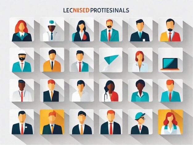 Foto profesionales con licencia en la práctica