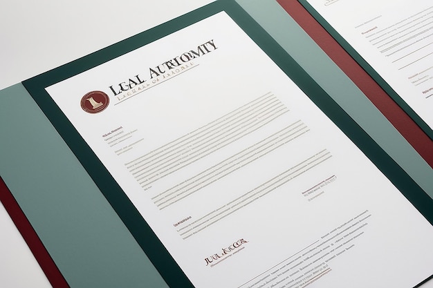 Profesionalismo refinado Diseño de papel de carta de la autoridad legal