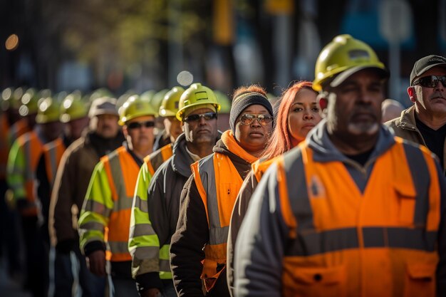 Profesiones unificadas de marzo unidas por un propósito compartido