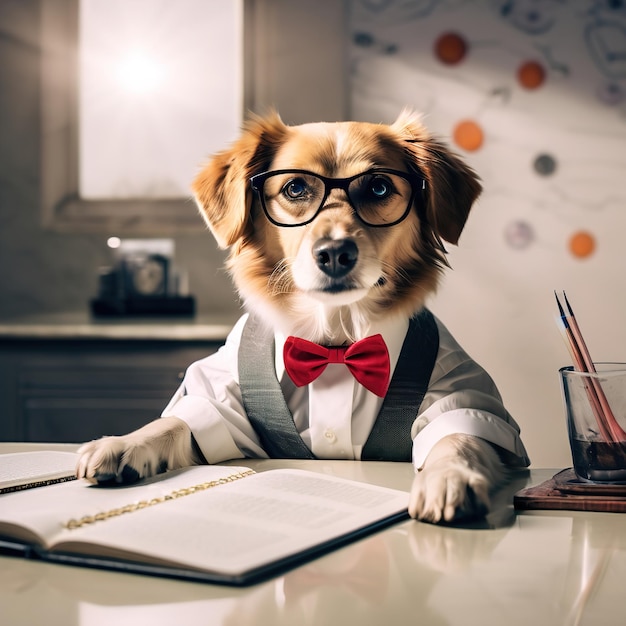 Foto el profesor del perro lindo.