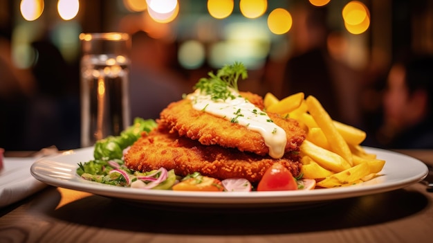 Professionelle Food-Fotografie von Schnitzel