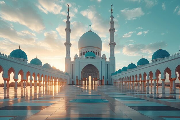 Professionelle Fotografie des Außenbereichs der Moschee
