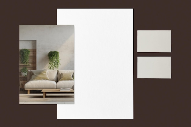 Professionelle Geschäfts-Corporate-Identität Flat Lay-Design
