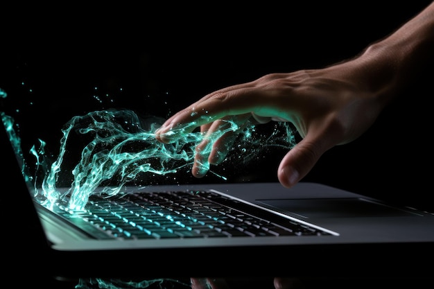 Professionelle Hacker nutzen Laptops, um Angriffe auf firmeneigene Websites mit generativer KI zu planen