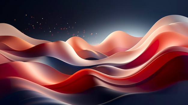 Professioneller abstrakter Hintergrund im 3D-Wellenstil