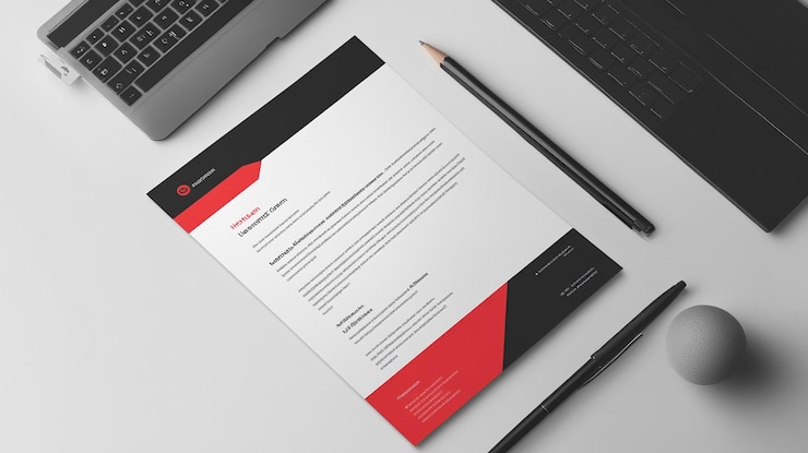Foto professioneller briefkopf-mockup für unternehmen