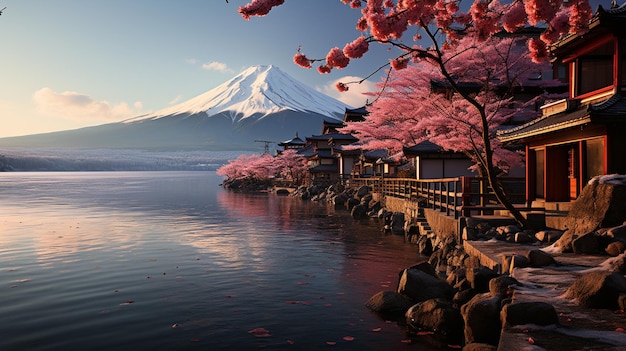 professionelles Foto der feudalen japanischen Landschaft