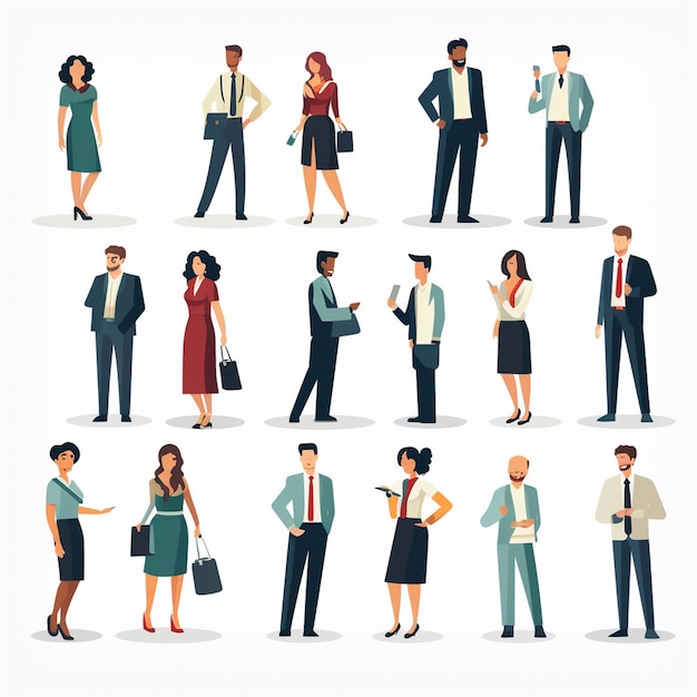 professionelles Vektor-Ikonen-Geschäfts-Illustration-Linien-Symbolen-Management-Set-Menschen-Konzept