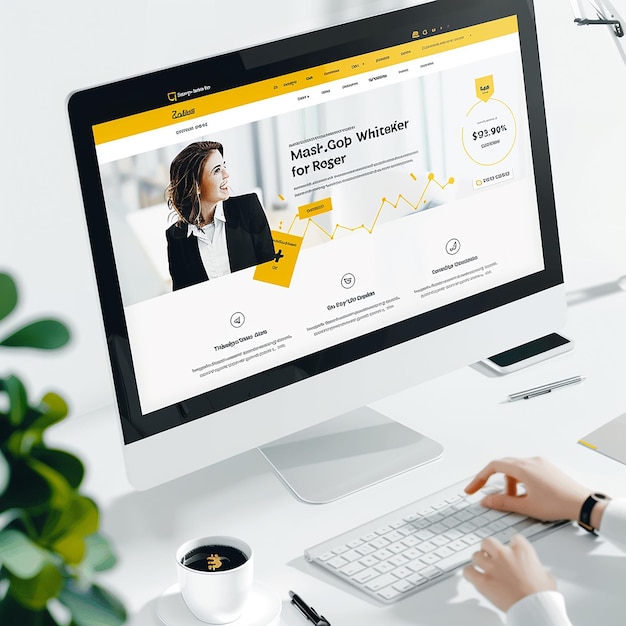 professionelles Website-Layout für ein Unternehmen, das sich auf den Gold- und Kryptowährungshandel spezialisiert hat