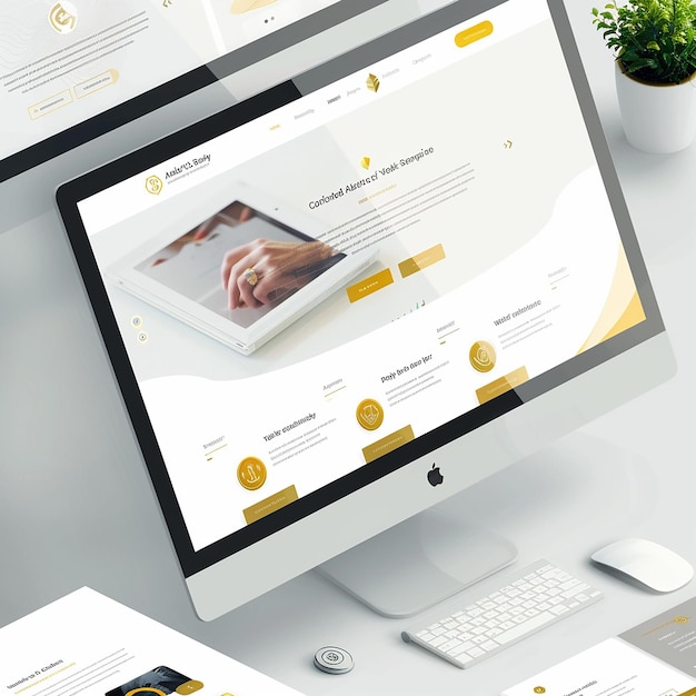 professionelles Website-Layout für ein Unternehmen, das sich auf den Gold- und Kryptowährungshandel spezialisiert hat