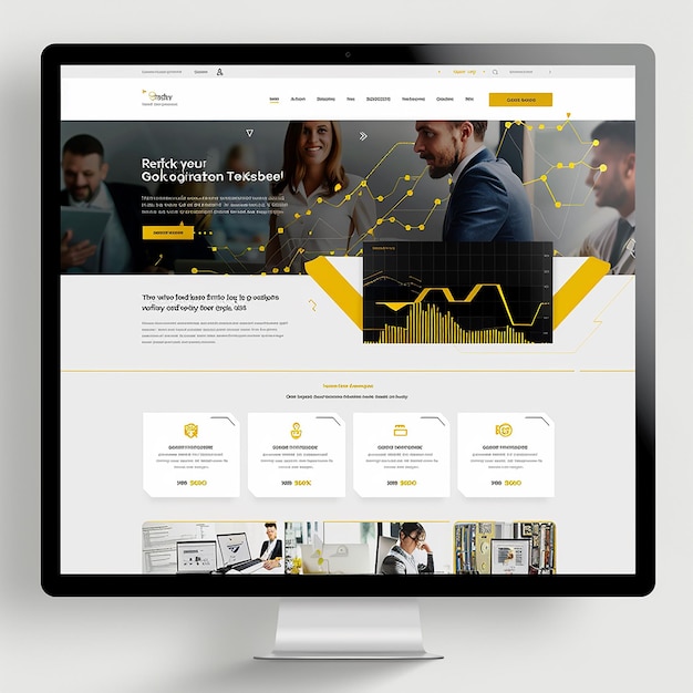 professionelles Website-Layout für ein Unternehmen, das sich auf den Gold- und Kryptowährungshandel spezialisiert hat