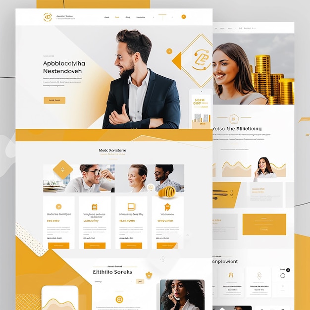 professionelles Website-Layout für ein Unternehmen, das sich auf den Gold- und Kryptowährungshandel spezialisiert hat