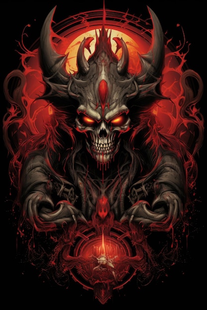 Foto profi-satan-t-shirt-design-vektor