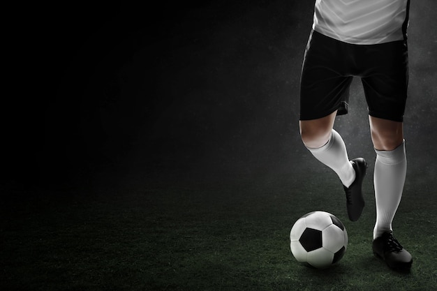 Profifußballspieler in Aktion