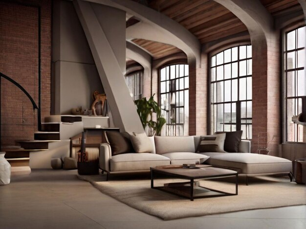 Profilfoto in voller Länge von blonden älteren Großmutter guter Stimmung Hände hinter dem Kopf Aussehen Decke genießen neues Haus Stil Design sitzen Komfort Sofa Diwan Wohnzimmer im Innenraum