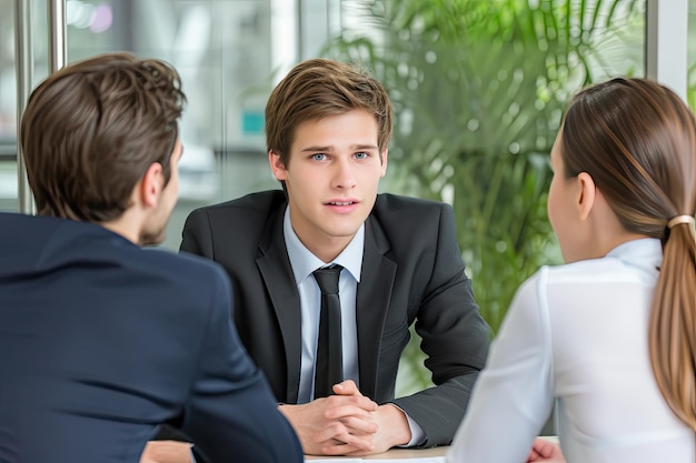 Profissionais dos recursos humanos que realizam entrevistas