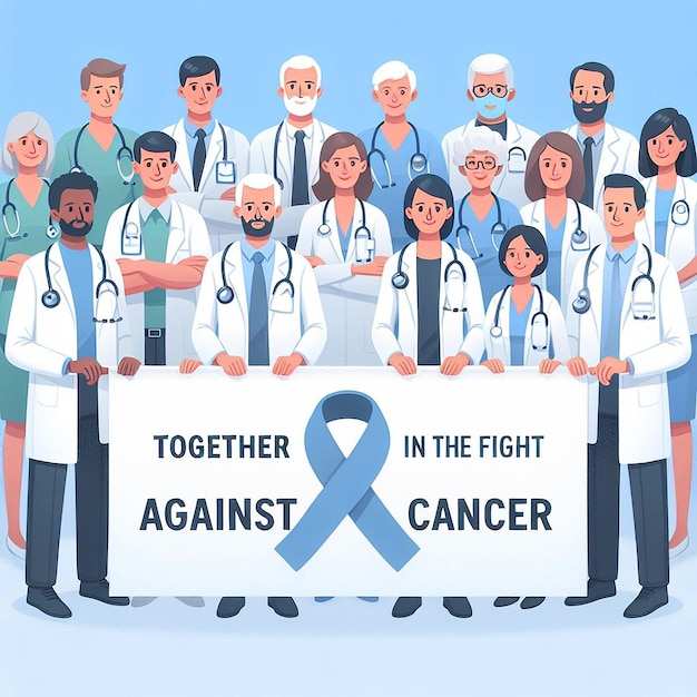 Foto profissionais médicos defendem a conscientização sobre o câncer