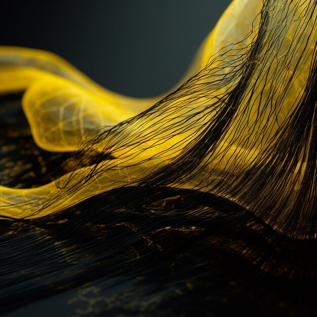 Foto profundidades contrastantes filamento negro y amarillo fuerte