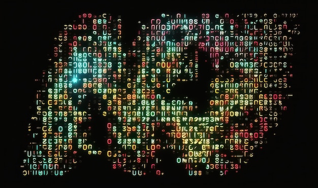 Programa de código de computadora Hermosa ilustración colorida Estilo vectorial IA generativa