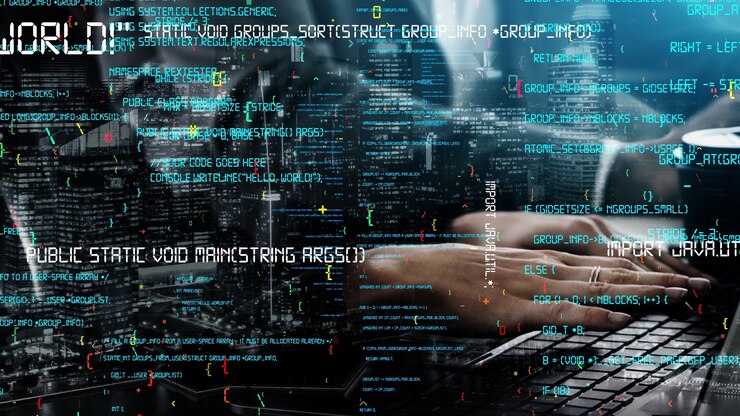 Foto programación conceptual y codificación de software futuro