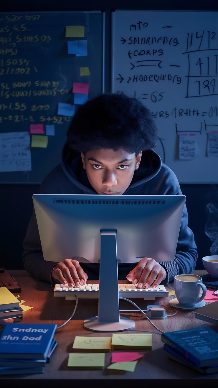 Foto programador en el trabajo
